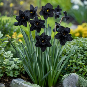 Нарцисс Тень Королевы купить по цене от 500р. в интернет-магазине «Посадика» с доставкой почтой в в Петровске и по всей России – [изображение №1].